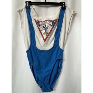 VTG 80s Mickey Mouse‎ Mickey's Workout Wear One Piece Adult Retro Gym.  D95
